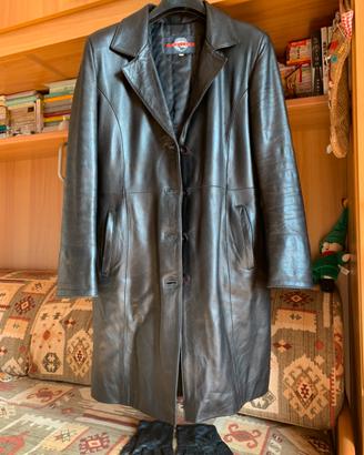Cappotto lungo donna in vera pelle