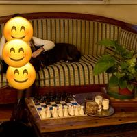 Divano, dormeuse e sgabelli abbinati