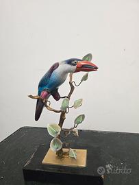 Scultura tucano in porcellana - arte