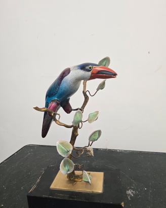 Scultura tucano in porcellana - arte