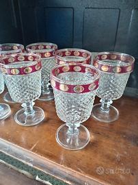 set bicchieri vino vintage