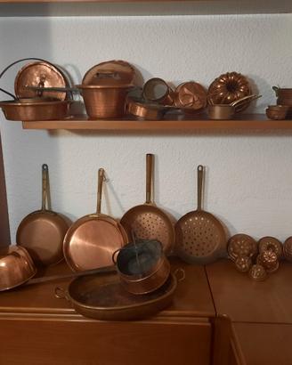 Batteria da cucina in rame