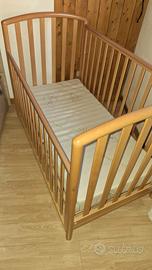  Lettino Pali Ciak tortora + materasso memory + cu