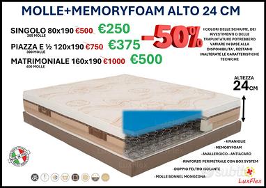 Materasso Memory Foam - Sfoderabile