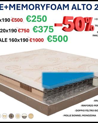 Materasso Memory Foam - Sfoderabile