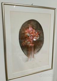 Giuseppe Ajmone - quadro con fiori