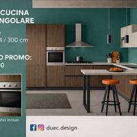 Cucina ad angolo completa di elettrodomestici