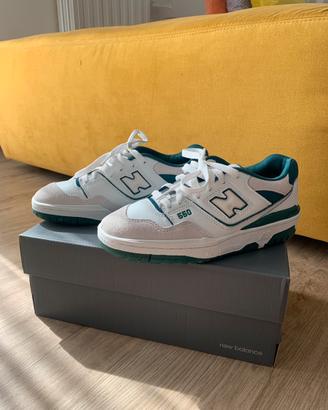 New Balance 550 white/green