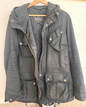 Barbour International Fog Parka cerata nera MWX057