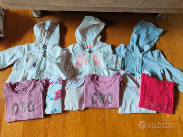maglie maniche lunghe bimba dai 6 ai 24 mesi