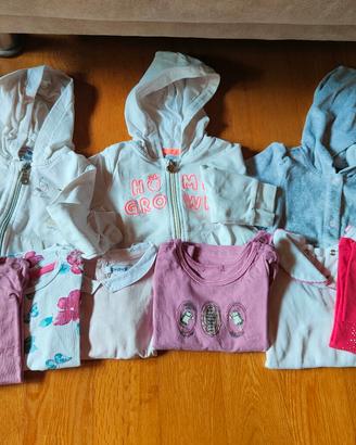 maglie maniche lunghe bimba dai 6 ai 24 mesi