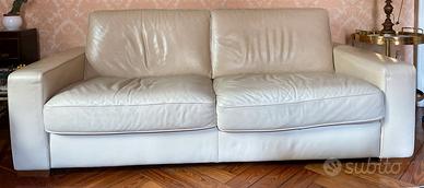 Divano e poltrona in pelle Divani & Divani