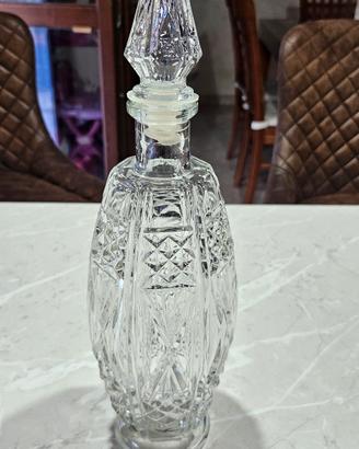 Bottiglia / Decanter vintage in vetro lavorato 
