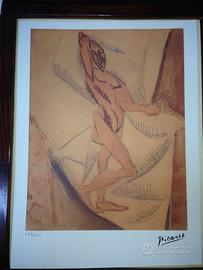 Litografia originale Picasso Estudio de desnudo