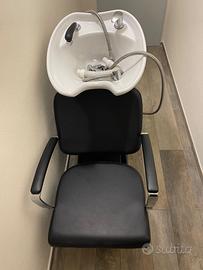 Lavatesta per parrucchiere con braccioli