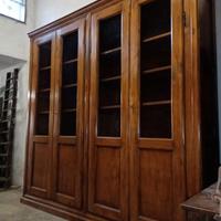 Antica biblioteca in pioppo inizio '800