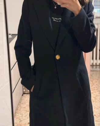 Cappotto monopetto blu notte