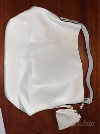 borsa pelle bianca