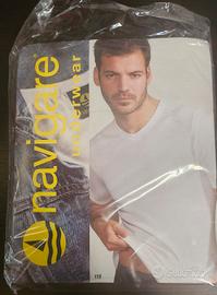 Navigare T-shirt uomo cotone scollo V