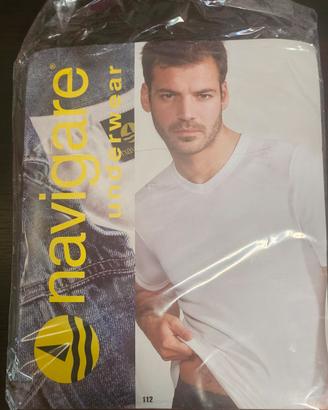 Navigare T-shirt uomo cotone scollo V