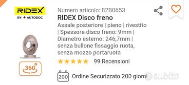 dischi freni posteriori ridex