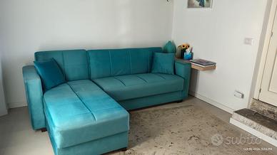 Divano letto angolare Sani con penisola
