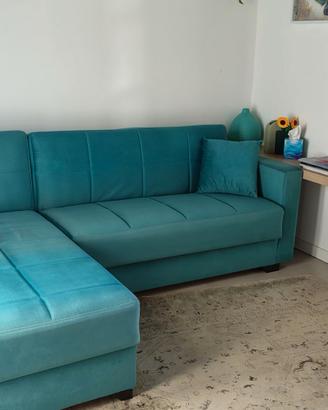 Divano letto angolare Sani con penisola