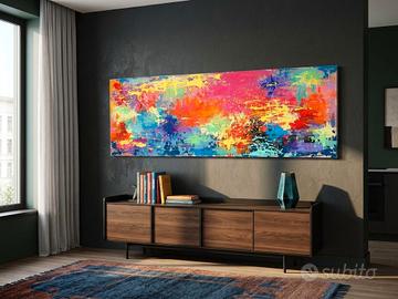 Quadro acrilico 60x160cm su tavola firmato davanti
