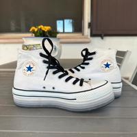 Convers All Star platform bianche