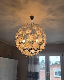 Lampada/rio sospensione floreale trasparente