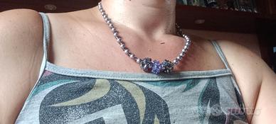 collana con pietre viola
