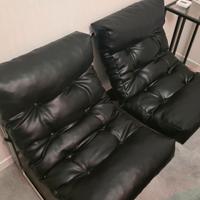 Poltrone componibili in divanetto in pelle