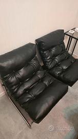 Poltrone componibili in divanetto in pelle