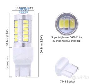 LAMPADA LED T20 BIANCA 33 LED SMS CANBUS