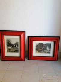 Quadri con cornice in legno. 