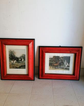 Quadri con cornice in legno. 