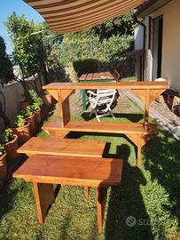 Panche in legno da giardino