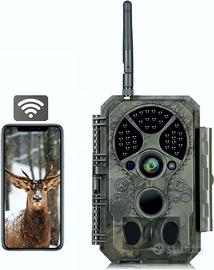 Fototrappola Wi-Fi con App, 32MP, 1296P, 120°