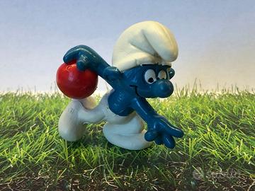 Puffo Giocatore di Bowling Schleich vintage 1979