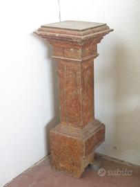 ANTICA COLONNA DA BALAUSTRA MARMORIZZATA
