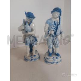 STATUINA CAPODIMONTE AZZURRA BIANCA