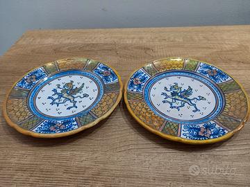 antichi piatti maioliche gualdo tadino 