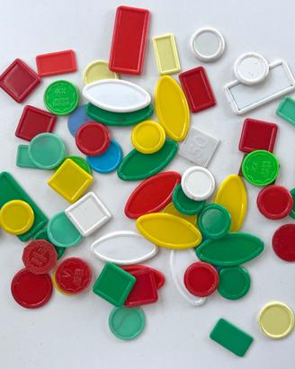 Set di fiches in plastica colorata Jetons