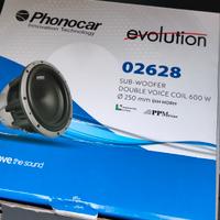 Subwoofer Phonocar 02628 - 250mm doppia bobina