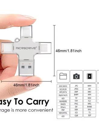 Lettore di schede Micro SD multifunzione 4-in-1