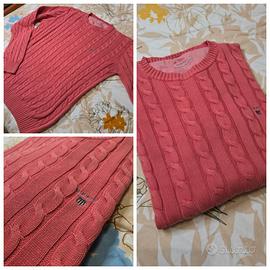 Maglione uomo GANT a Trecce in Cotone Corallo XL