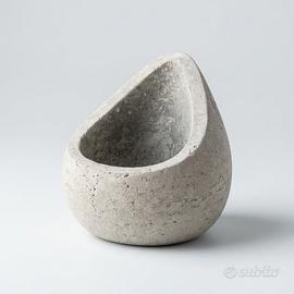 Portacandele Goccia in Cemento Artigianale Minimal