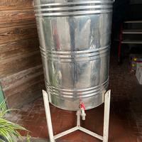 Contenitore acciaio inox 200 lt per olio e vino