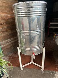 Contenitore acciaio inox 200 lt per olio e vino