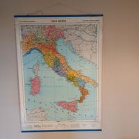 carta politica vintage design 